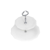 PRATO DUPLO PORCELANA P/DOCES ALTO RELEVO 19/27x23cm - Imagem 3
