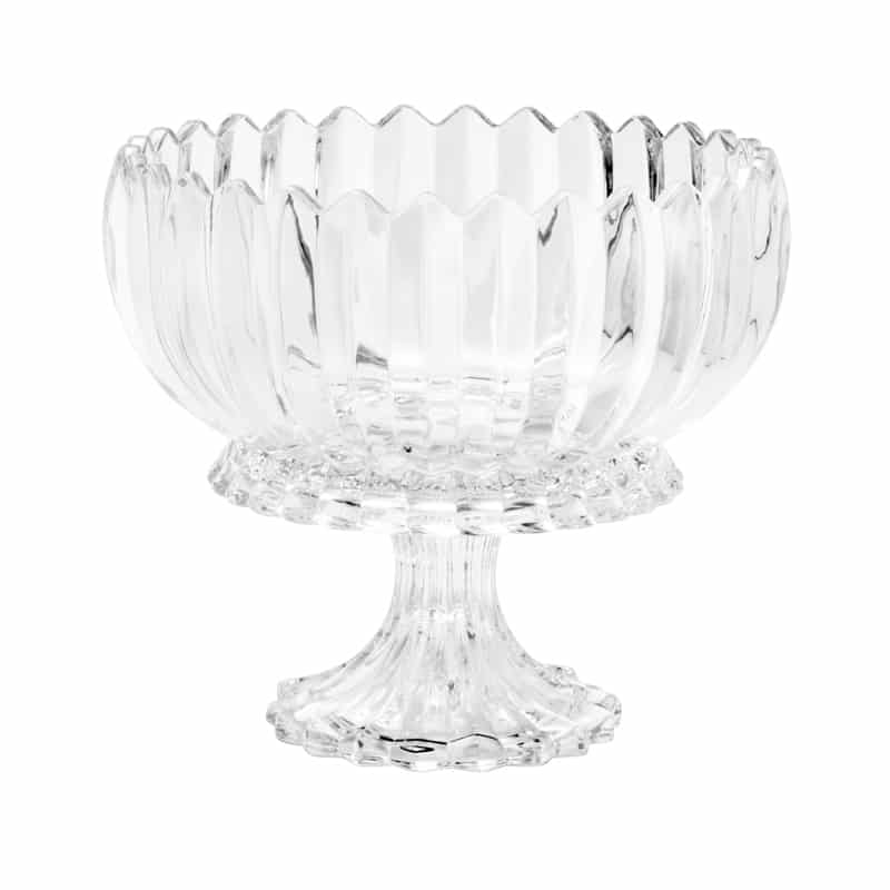 CENTRO DE MESA DECORATIVO CRISTAL DE CHUMBO C/PÉ GENEVA 17x18cm