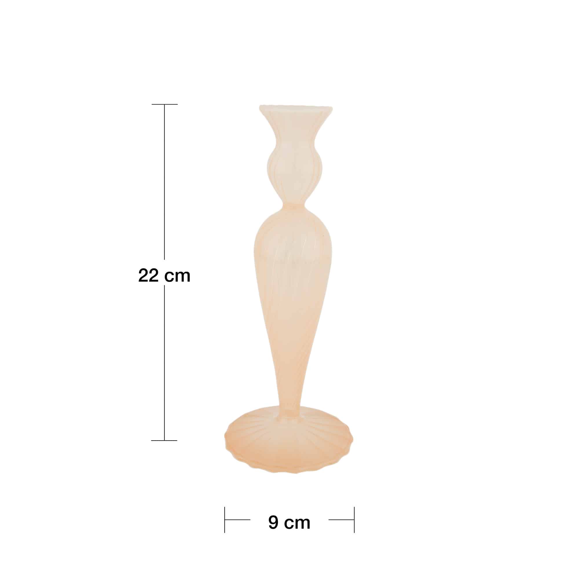Castiçal de Vidro Âmbar 9x23cm - Imagem 3