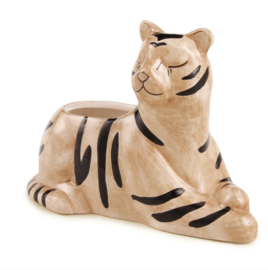 Cachepot Tigre em Cerâmica