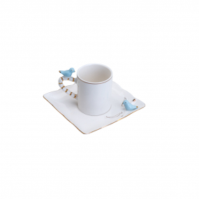 Alternative view of Cj 6 Xícaras Café Porcelana Birds Colorido 80ml
