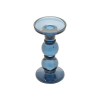 CASTIÇAL DE VIDRO AZUL 18cm - Imagem 5