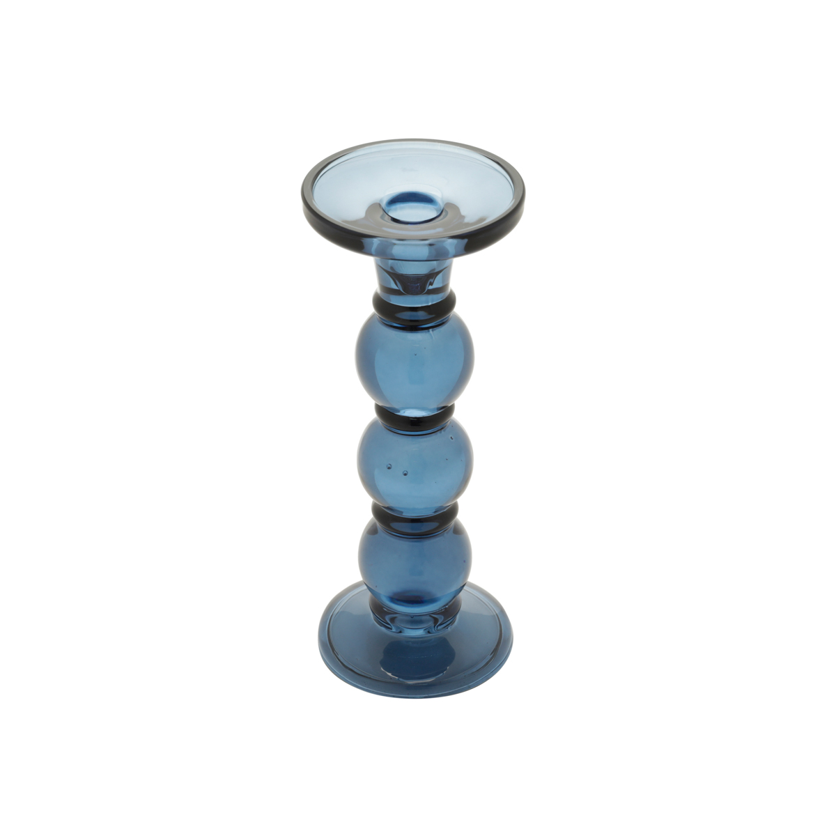 CASTIÇAL DE VIDRO AZUL 23cm - Imagem 3