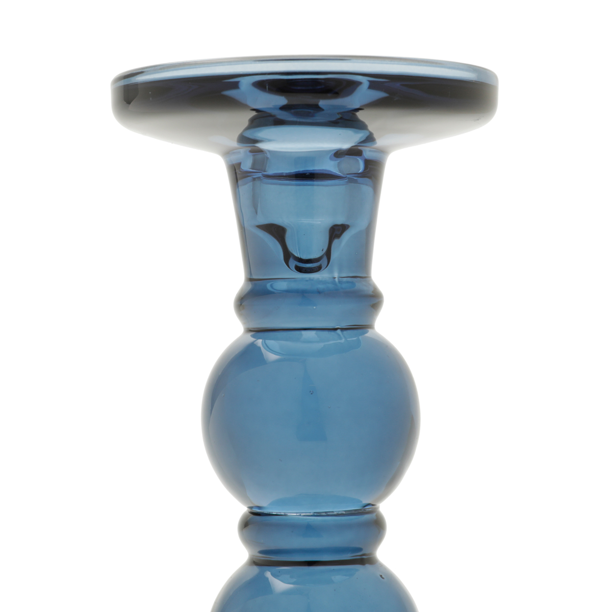 CASTIÇAL DE VIDRO AZUL 23cm - Imagem 4