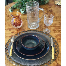 Alternative view of Set Pratos Rasos de Porcelana Reactive Glaze - 28cm