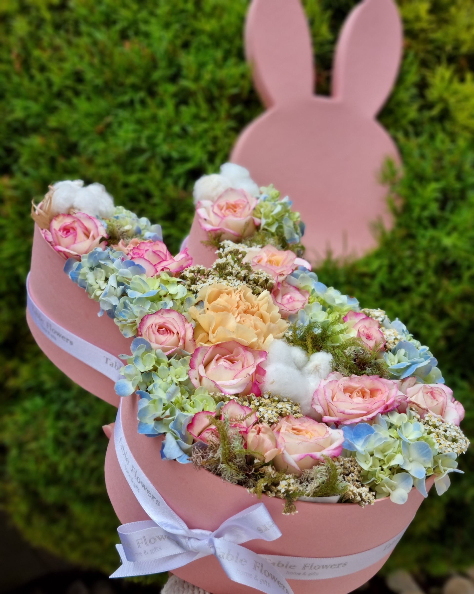 Flowerbox Easter Rosa - Table Flowers