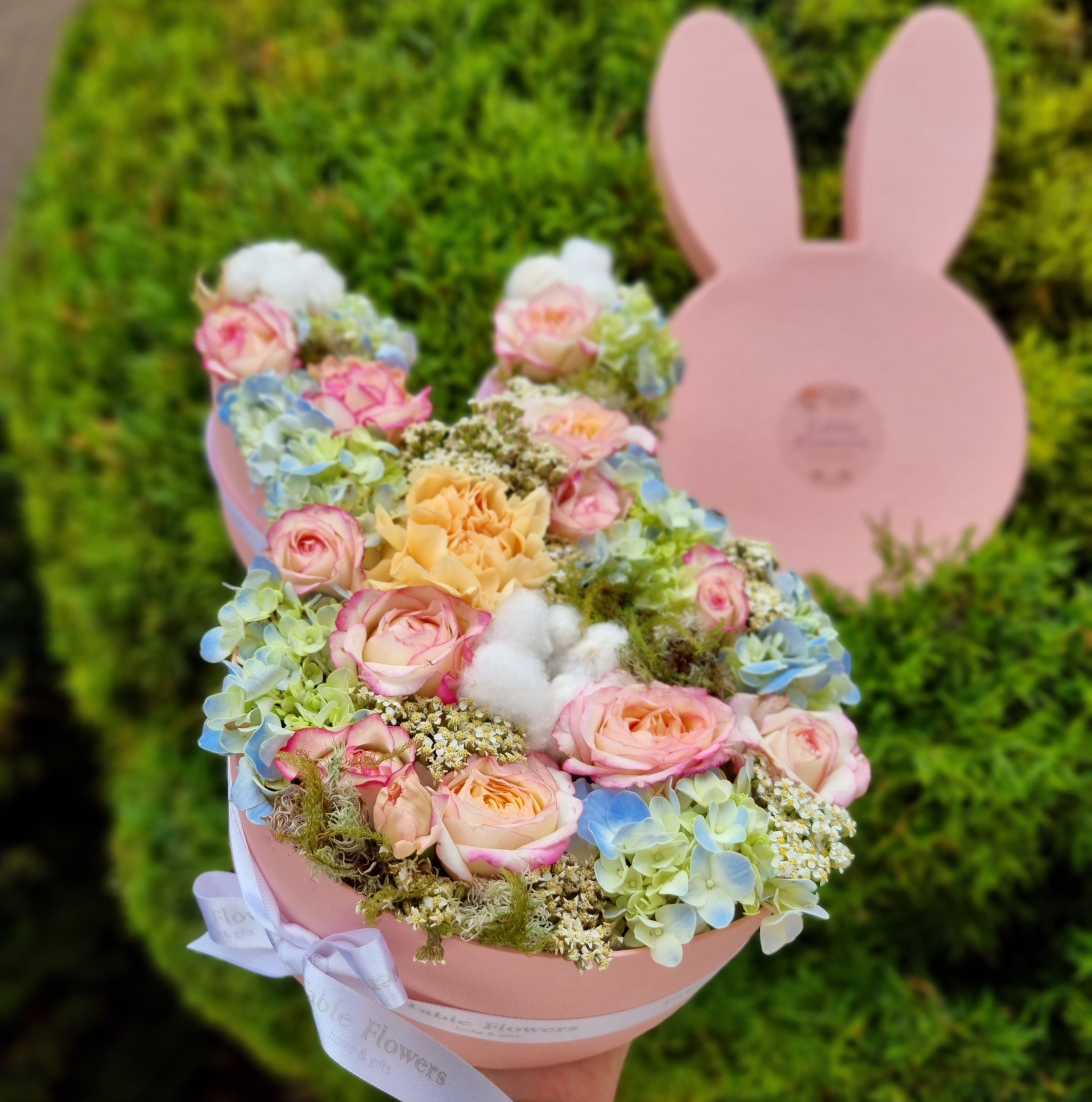Flowerbox Easter Rosa - Table Flowers