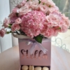 Flowerbox rosas, hortênsias macarons - Imagem 3