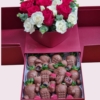 Flowerbox Surpresa Strawberries Bordô