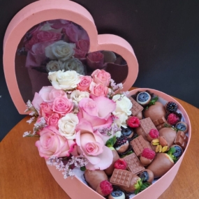 Heart Box Flores e Chocoberry