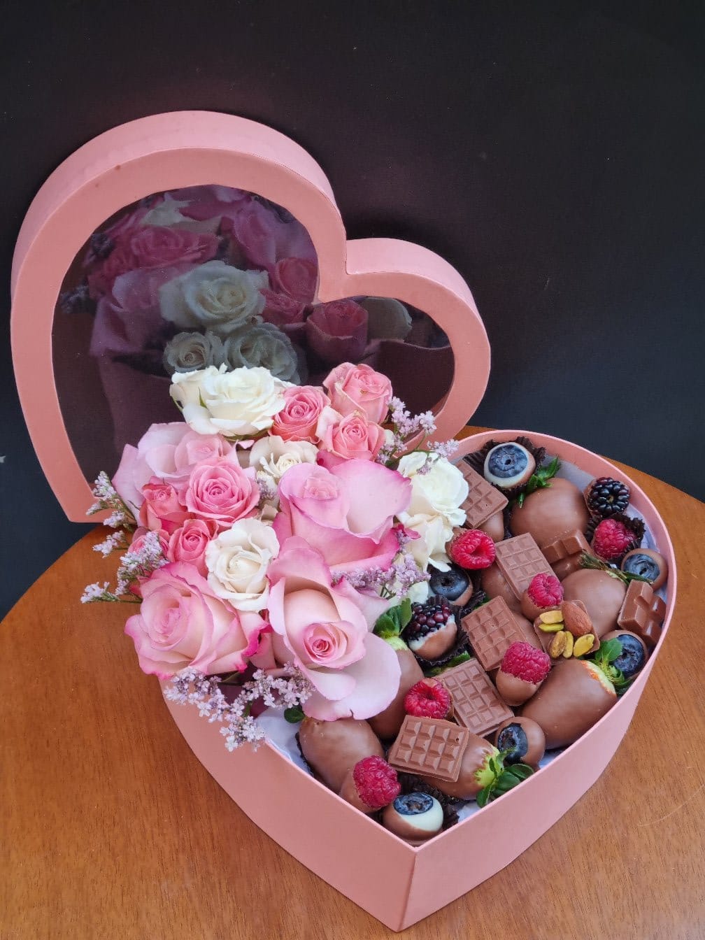 Heart Box Flores e Chocoberry