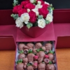 Flowerbox Surpresa Strawberries Bordô - Imagem 3