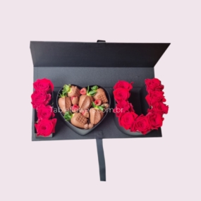 Alternative view of Box I love you Chocoberry e Rosas