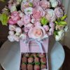 Flowerbox rosas, lisyanthus e chocoberry - Imagem 2