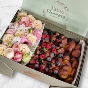 Alternative view of Table box bloom berry- VERDE OLIVA COM FLORES